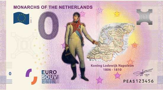 Afbeelding van het spel 0 Euro biljet 2020 - Vorsten van Nederland - Koning Lodewijk Napoleon KLEUR