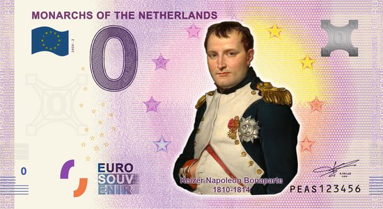 Afbeelding van het spel 0 Euro biljet 2020 - Vorsten van Nederland - Keizer Napoleon Bonaparte KLEUR