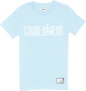 COUQE BAQEUR GESTREEPT LICHTBLAUW KIDS T-SHIRT
