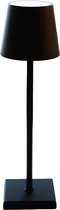 Lussono oplaadbare Tafellamp zwart - nachtlampje - tafellamp op batterijen - 38 cm