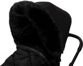 Bjallra kinderwagen fake fur bontrand zwart