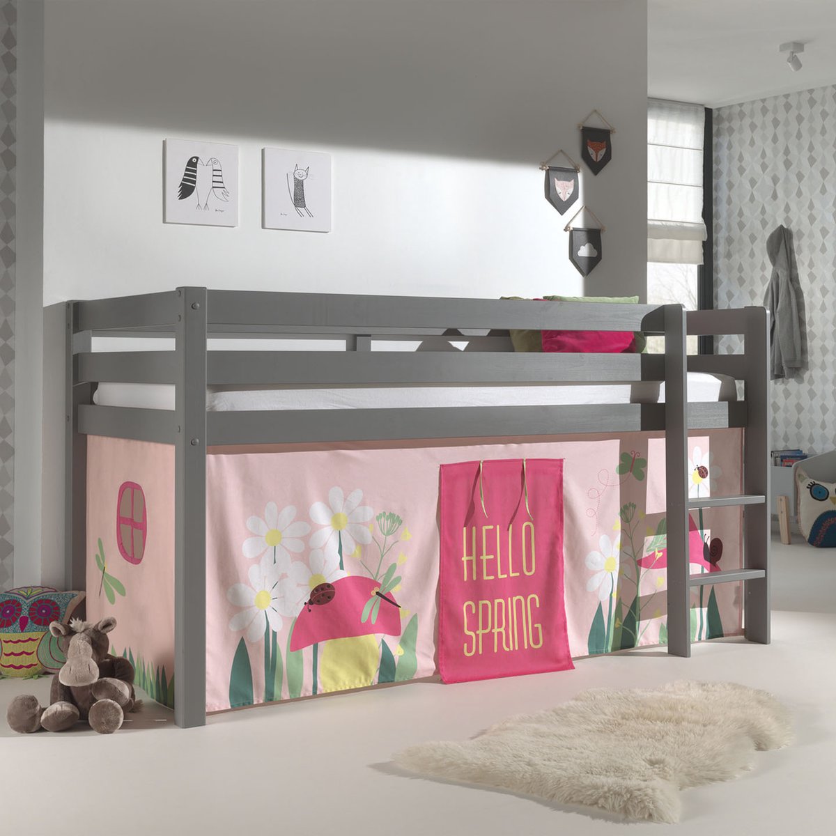 Bedtent Spring - Vipack - Bedtenten - Beige; Roze - Katoen