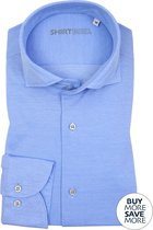 SHIRTBIRD | Eagle | Overhemd | Licht Blauw | Jersey Pique |  100% Katoen | Stretch | Wash it-Hang it-Wear it |Knitted shirt| Premium Shirts | Maat L