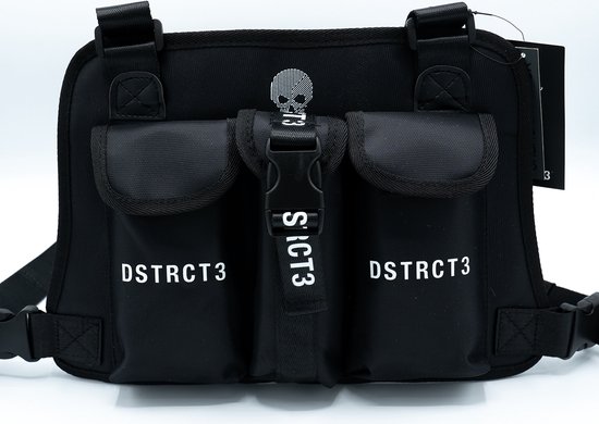 DSTRCT3-CHBAG 04 BLACK- CHESTBAG- CROSSBODY- TAS