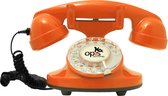 Opis FunkyFon RETRO telefoons - met draaischijf - oranje