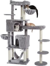 Luxe KattenBoom Huis - Met Krabpaal - Hangmat - 167cm  - Speelballetje