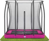 Bol.com Salta Comfort Edition Ground - inground trampoline met veiligheidsnet - 214 x 153 cm - Roze aanbieding