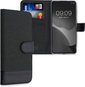 kwmobile telefoonhoesje voor Xiaomi 11 Lite (5G) NE / Mi 11 Lite (5G) - Hoesje met pasjeshouder in antraciet / zwart - Case met portemonnee