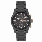 Lee Cooper LC06760.060 - Horloge - Analoog - Heren - Mannen - stalen band - Zwart - Rosékleurig