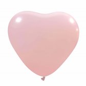 Lt ROZE Hartvormige Ballon  17 Inch (± 44cm) Pastelkleuren
