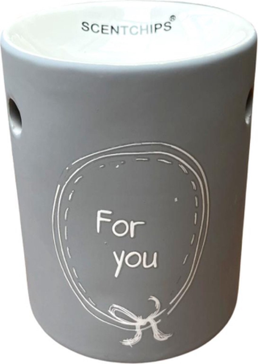 Geurbrander - Geurdiffuser - Geurblokjes - For You - Waxbrander - Waxinelichthouders - Waxinelichtjes - Geurkaars - Cadeau - Valentijn - Verjaardag - Inclusief 4 waxgeurtjes