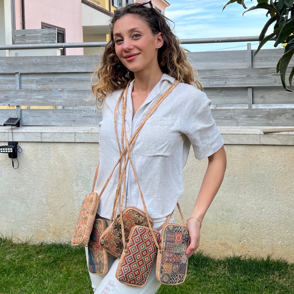 Kurk portemonnee, Aolaso Vegan Womens Portemonnee met Multi Card Slots, Zip Pocket Grote Capaciteit Dames Portemonnee Koppeling Telefoon Tas Kerstdag & Nieuwjaar Gift