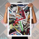 Kicks On Kanvas Poster - Nike Air Max Grail Collage - 70 X 50 Cm - Multicolor