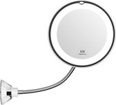 UNIQ Flexibele Spiegel met LED licht en 10x vergroting