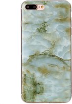 Apple iPhone 7 Plus Hoesje - Mobigear - Marble Serie - TPU Backcover - Groen - Hoesje Geschikt Voor Apple iPhone 7 Plus