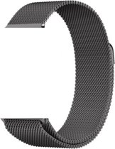 Geschikt voor Apple Watch Bandje Donker Grijs Series 1/2/3/4/5/6/SE/7/8/Ultra 42/44/45/49 mm - iWatch Milanees Polsband Luxe Milanese Loop - Roestvrij staal - Magneet Sluiting