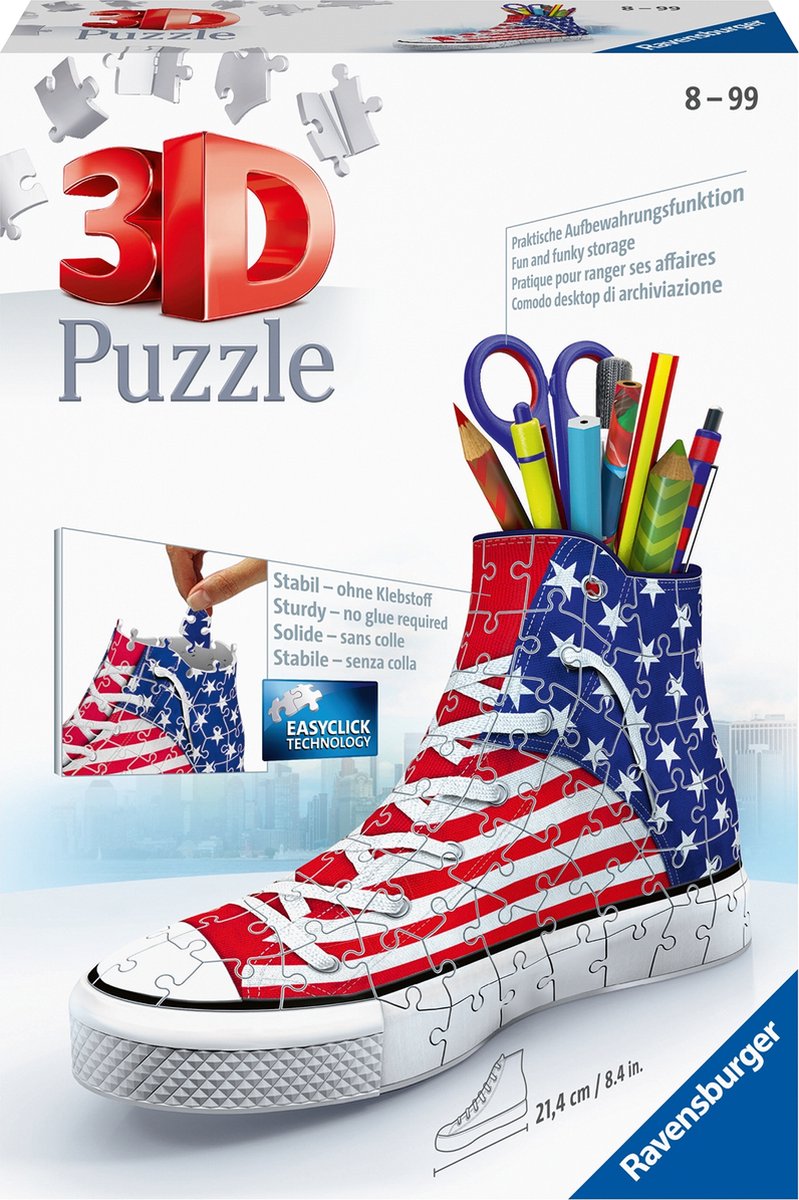 Ravensburger Sneaker American Style - 3D puzzel - 108 stukjes | bol.com