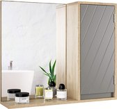 Banble™ Badkamerkast - Wastafel onderkast - Badkamerkastje - Spiegelkasten - Bruin / Hout - Badkamermeubel - Industrieel