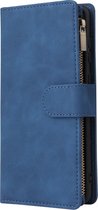 Samsung Galaxy Note 10 Lite Hoesje - Mobigear - Zipper Serie - Kunstlederen Bookcase - Blauw - Hoesje Geschikt Voor Samsung Galaxy Note 10 Lite