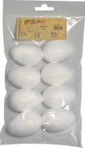 24x stuks hobby knutselen eieren van piepschuim 6 cm - Pasen decoraties - Zelf decoreren