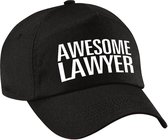 Awesome lawyer pet / cap zwart voor volwassenen - baseball cap - cadeau petten / caps