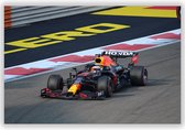 Max Verstappen in Abu Dhabi 2021 op Wanddecoratie - Foto op Aluminium  - Foto op Dibond - 2021 - Aluminium Schilderij - Wanddecoratie - 90x60 cm