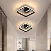Mising-Moderne LED Acryl Plafonnieres 30W Plafondlampen-voor binnen Woonkamer, Slaapkamer, Eetkamer-Zwart-Vierkant