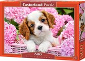 Castorland Legpuzzel Pup In Pink Flowers 500 Stukjes
