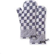 DDDDD Ovenwant Barbeque - 18x36 cm - Set van 4 - Blauw