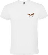 Wit T-shirt met de schattige Gremlin Gizmo kleine print size L