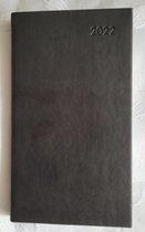 LIBOZA - Agenda - Zakagenda staand 2022 -  Zwart leatherlook - Hardcover - inclusief ECO pen - Verkrijgbaar in zwart, rood en cognacbruin en blauw stoflook - Handig formaat - 120 blz - 16,5 x