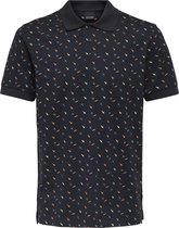 ONLY & SONS ONSMILAN REG DITSY AOP POLO CS  Heren Poloshirt - Maat L