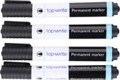 Permanent Marker - 4 stuks - Zwart