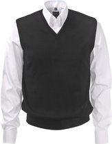 OLYMP modern fit spencer wol - V-hals - zwart -  Maat: L