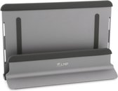 LMP - Verticale Aluminium Laptop standaard - Aluminium houder - Geschikt voor elke MacBook van 12" tot 16" - Space Grey