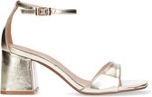 Sacha - Dames - Gouden sandalen met hak - Maat 39