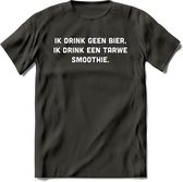 Tarwe smoothie Bier T-Shirt | Unisex Kleding | Dames - Heren Feest shirt | Drank | Grappig Verjaardag Cadeau tekst | - Donker Grijs - M