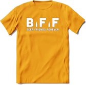 Bier BFF T-Shirt | Unisex Kleding | Dames - Heren Feest shirt | Drank | Grappig Verjaardag Cadeau tekst | - Geel - S