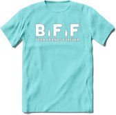 Bier BFF T-Shirt | Unisex Kleding | Dames - Heren Feest shirt | Drank | Grappig Verjaardag Cadeau tekst | - Licht Blauw - XL