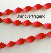 Draaiguirlande Rood 24 meter Brandvertragend, Carnaval, Themafeest, Verjaardag