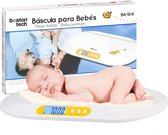 Digitale weegschaal voor baby's en peuters. LCD-scherm met achtergrondverlichting en hoogtemeter. Soft touch met TARE- en HOLD-functie
