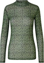 Groene mesh top met lange mouwen Ora - Modstrom - Maat XS