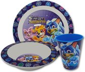 PAW Patrol Mighty Pups - Servies set - Bord - Beker - Kom - Magnetron bestendig
