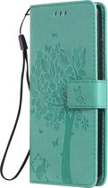 Xiaomi Mi 9T Hoesje - Mobigear - Tree Serie - Kunstlederen Bookcase - Turquoise - Hoesje Geschikt Voor Xiaomi Mi 9T