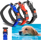 Nobleza Zwemhalsband - Hondenhalsband waterdicht - Waterbestendige halsband hond - Waterproof halsband hond - Reflecterend -Veiligheidssluiting - Zwart - Maat M