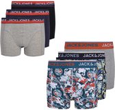 Jack & Jones jongens - 6 boxers - multi - rewind - clay - maat 152