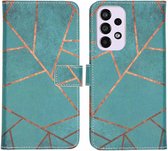 iMoshion Design Softcase Book Case Samsung Galaxy A33 hoesje - Blue Graphic