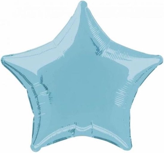 Folieballon Ster metallic Baby Blauw 25 cm