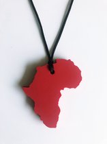 Bijtketting Kauwketting - Afrika vorm (rood)