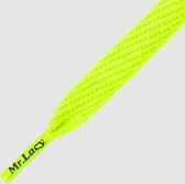 10 mm x 110 cm Plat Neon Lime Geel - Mr.Lacy Junior Toddler Sneaker schoenveters